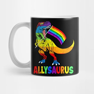 Allysaurus LGBT  Dinosaur  Flag Ally LGBT Pride Mug